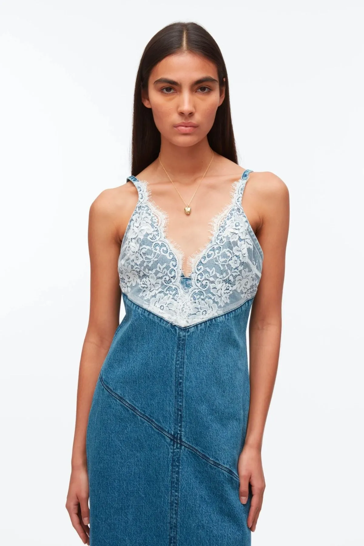 3.1 Phillip Lim Denim Slip Dress - Blue