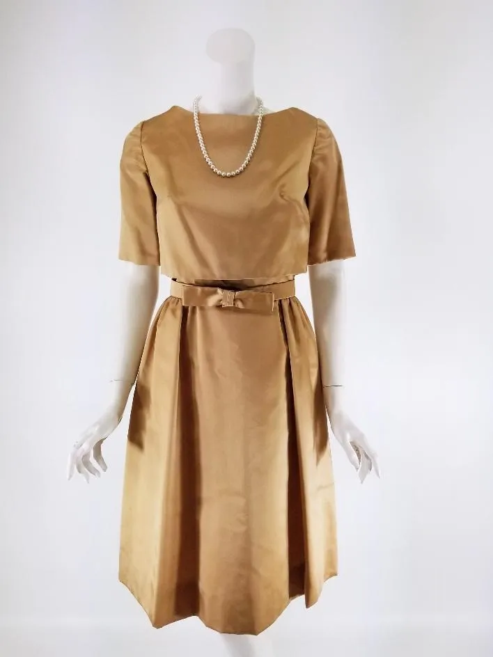 50s/60s Satin Dress & Jacket Set - sm