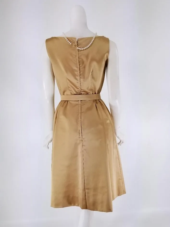 50s/60s Satin Dress & Jacket Set - sm