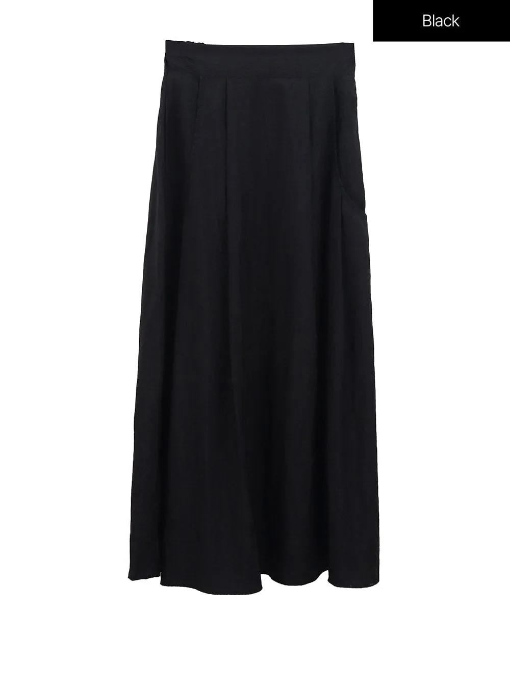 A-Line Nylon Maxi Skirt IU326