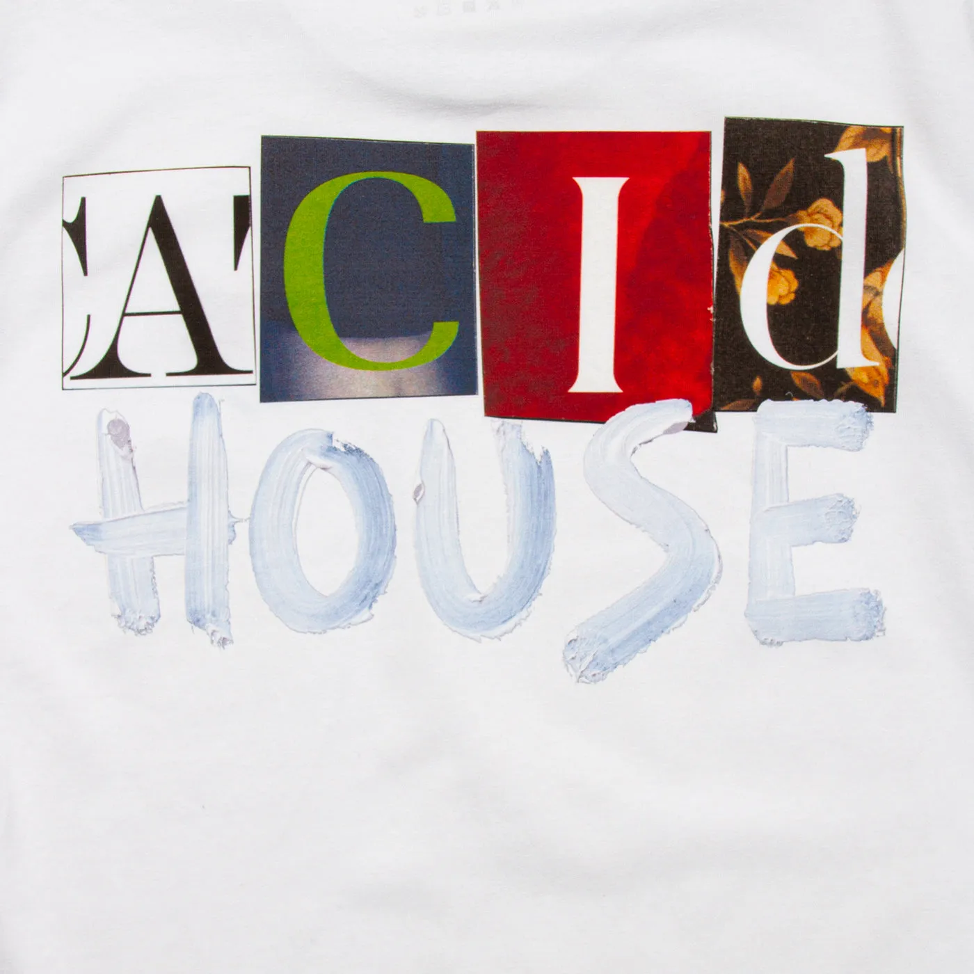 Acid House Cut Panorama Front Print - Tshirt - White