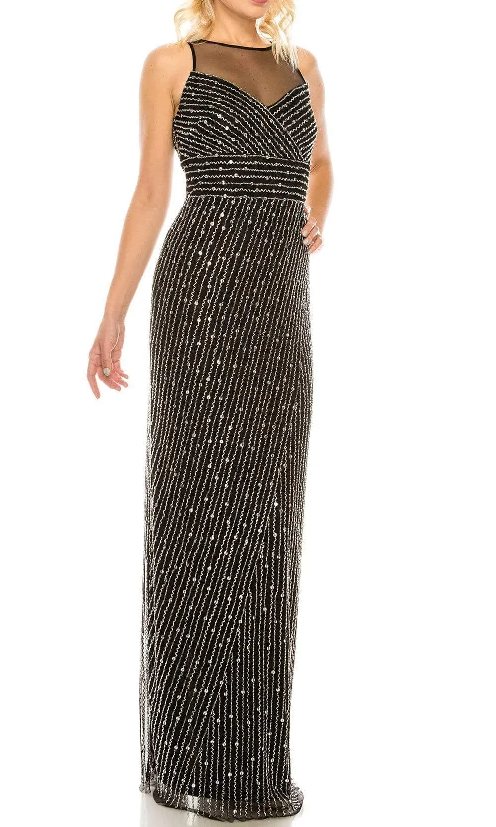 Adrianna Papell - AP1E205824 Illusion Bateau Fitted Evening Dress