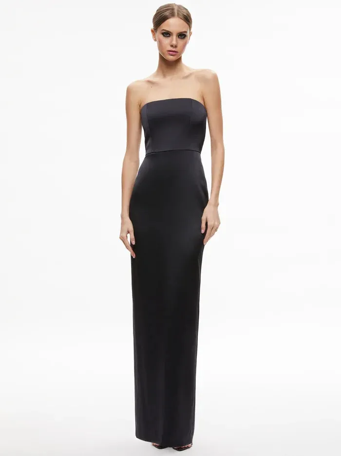 Alice   Olivia - Doreen Strapless Maxi Dress - Black