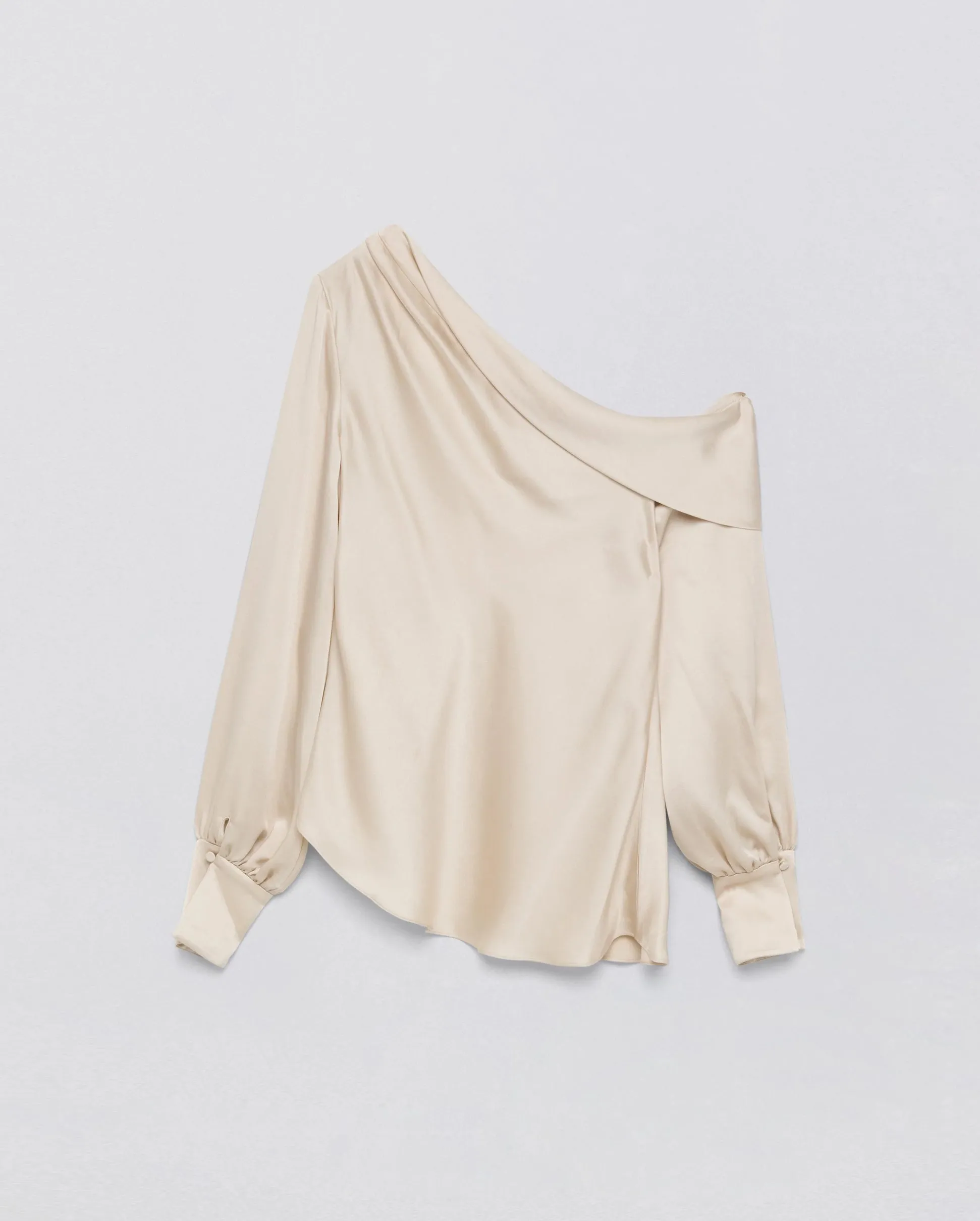 ALICE ONE SHOULDER TOP / CHAMPAGNE