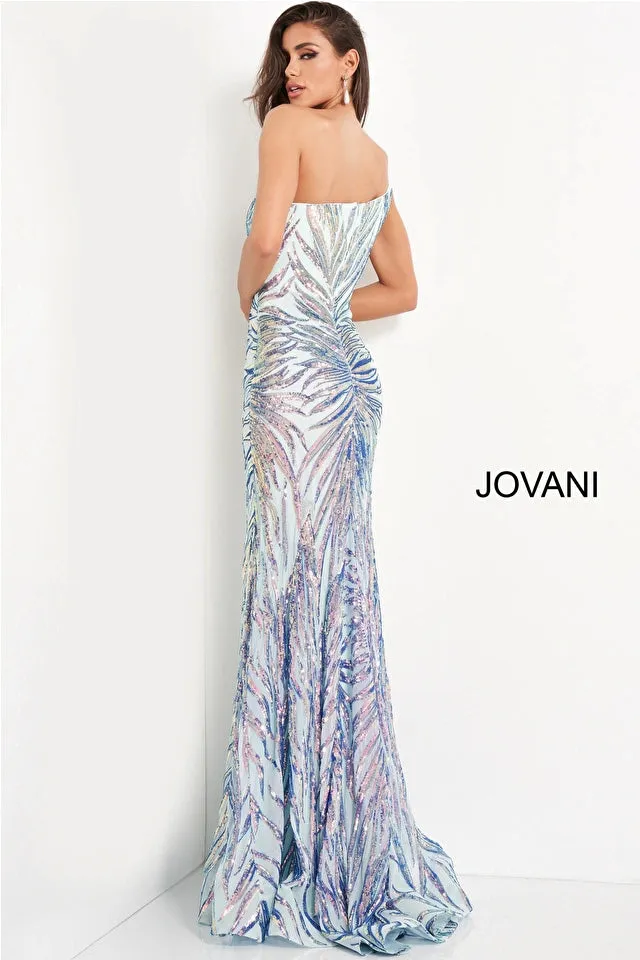 Azaya | One Shoulder Sequin Sheath Gown | Jovani 05664