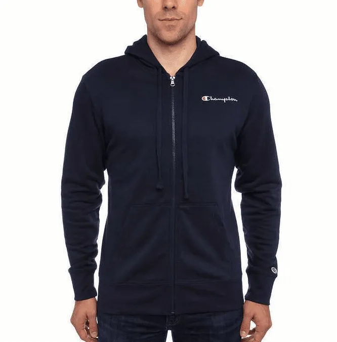 Champion Men's Full Zip Long Sleeve Hooded Jacket