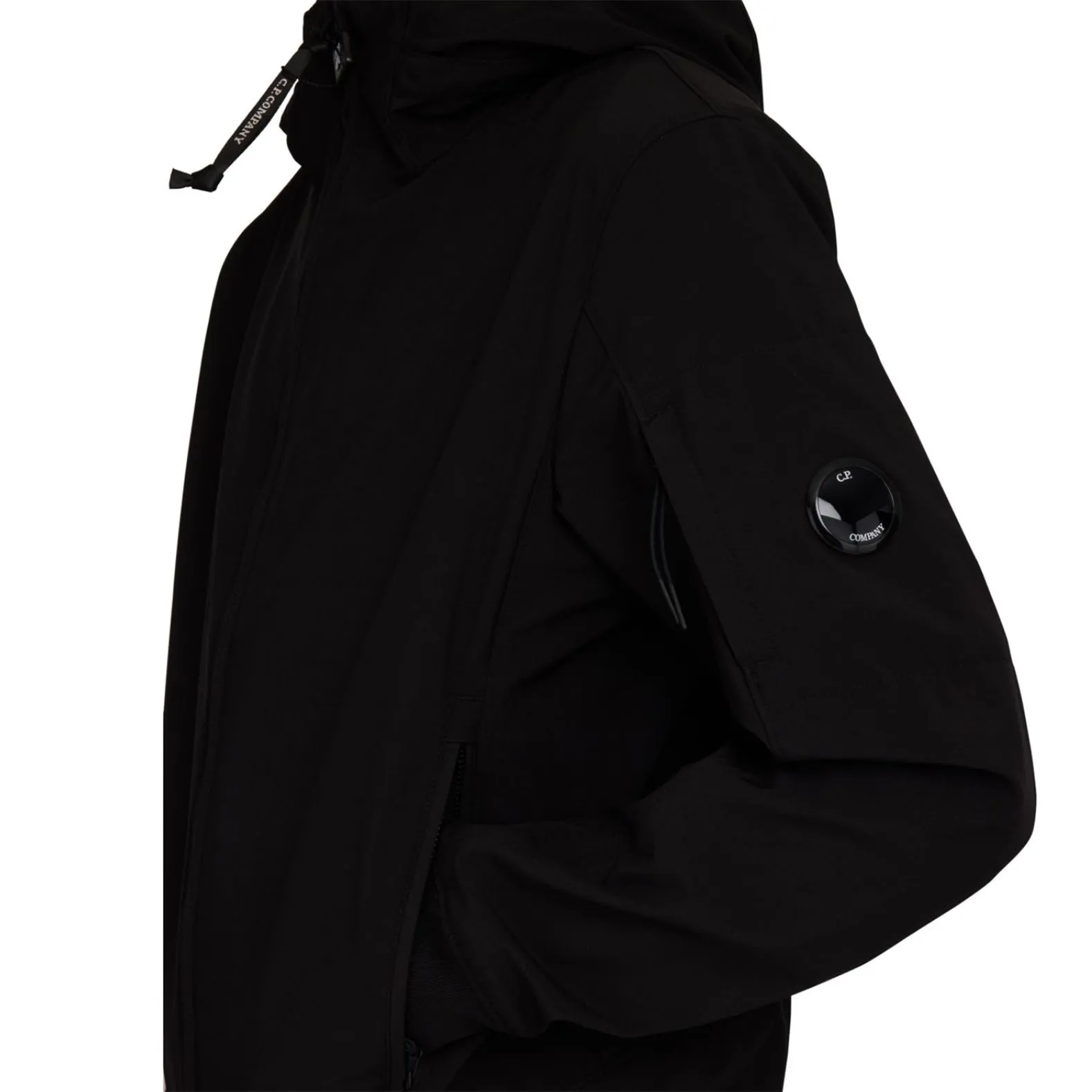 CP Company Pro-Tek Lens Lightweight Black Hooded Jacket - Enhanced Design