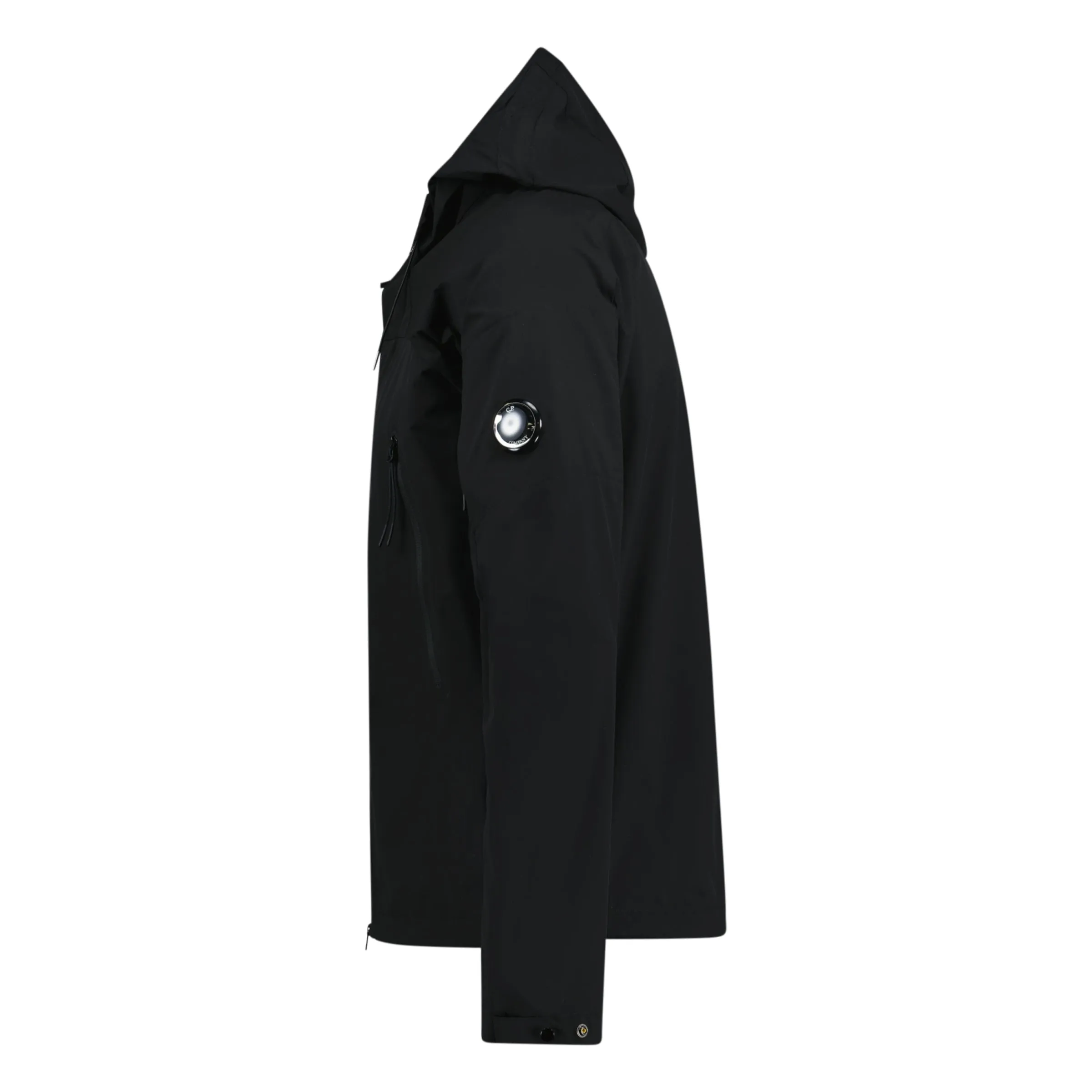 CP Company Pro-Tek Lens Lightweight Black Hooded Jacket - Enhanced Design