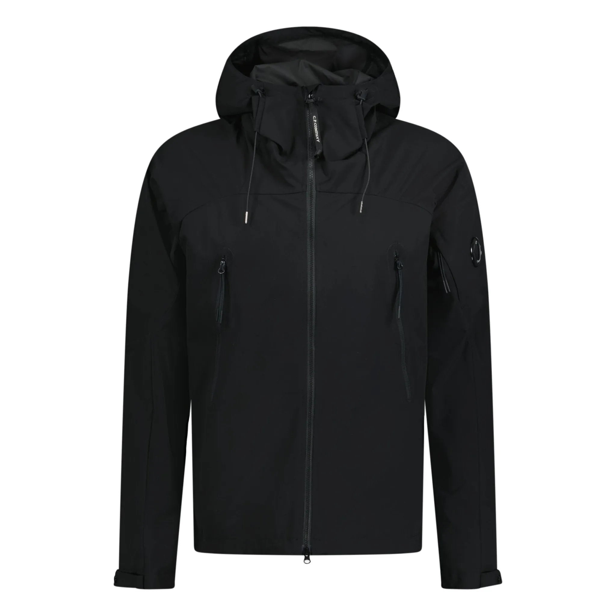 CP Company Pro-Tek Lens Lightweight Black Hooded Jacket - Enhanced Design