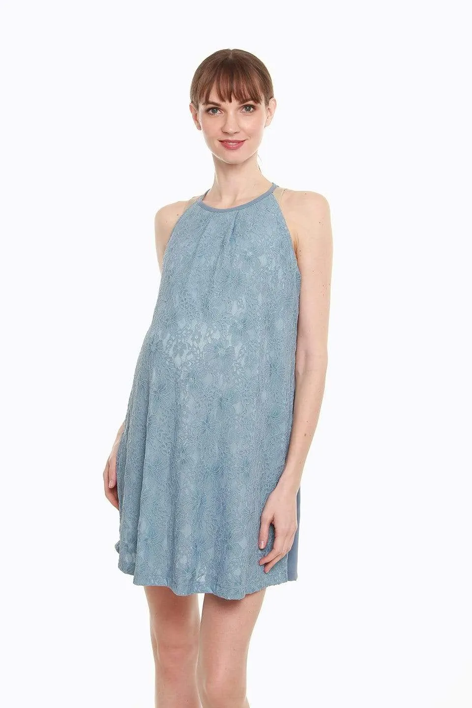 Cydney Maternity Dress Pigeon Blue