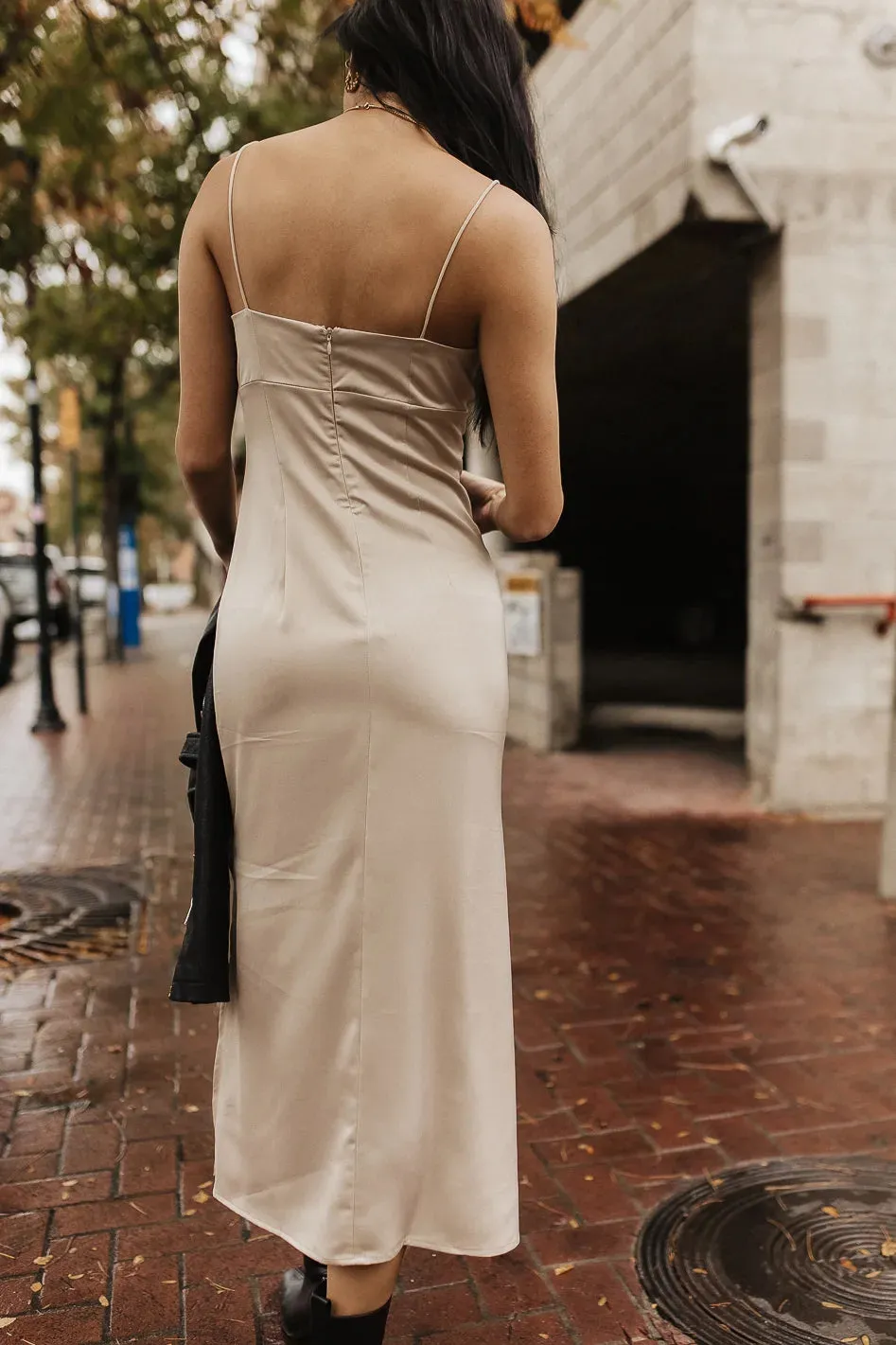 Daylen Slip Dress in Champagne - FINAL SALE