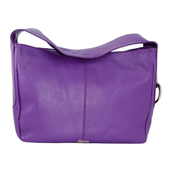 DITOMO Purple Leather Shoulder Handbag Bit Detail