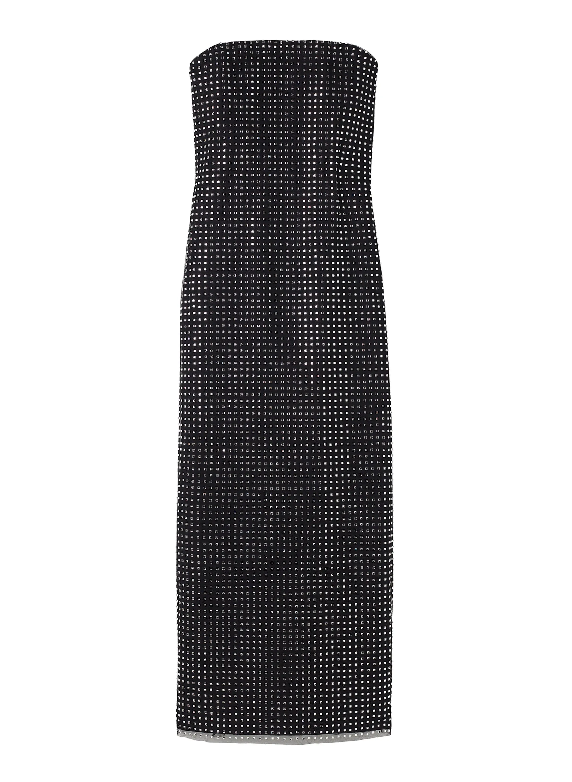 Elizabeth Rhinestone Mesh Midi Dress