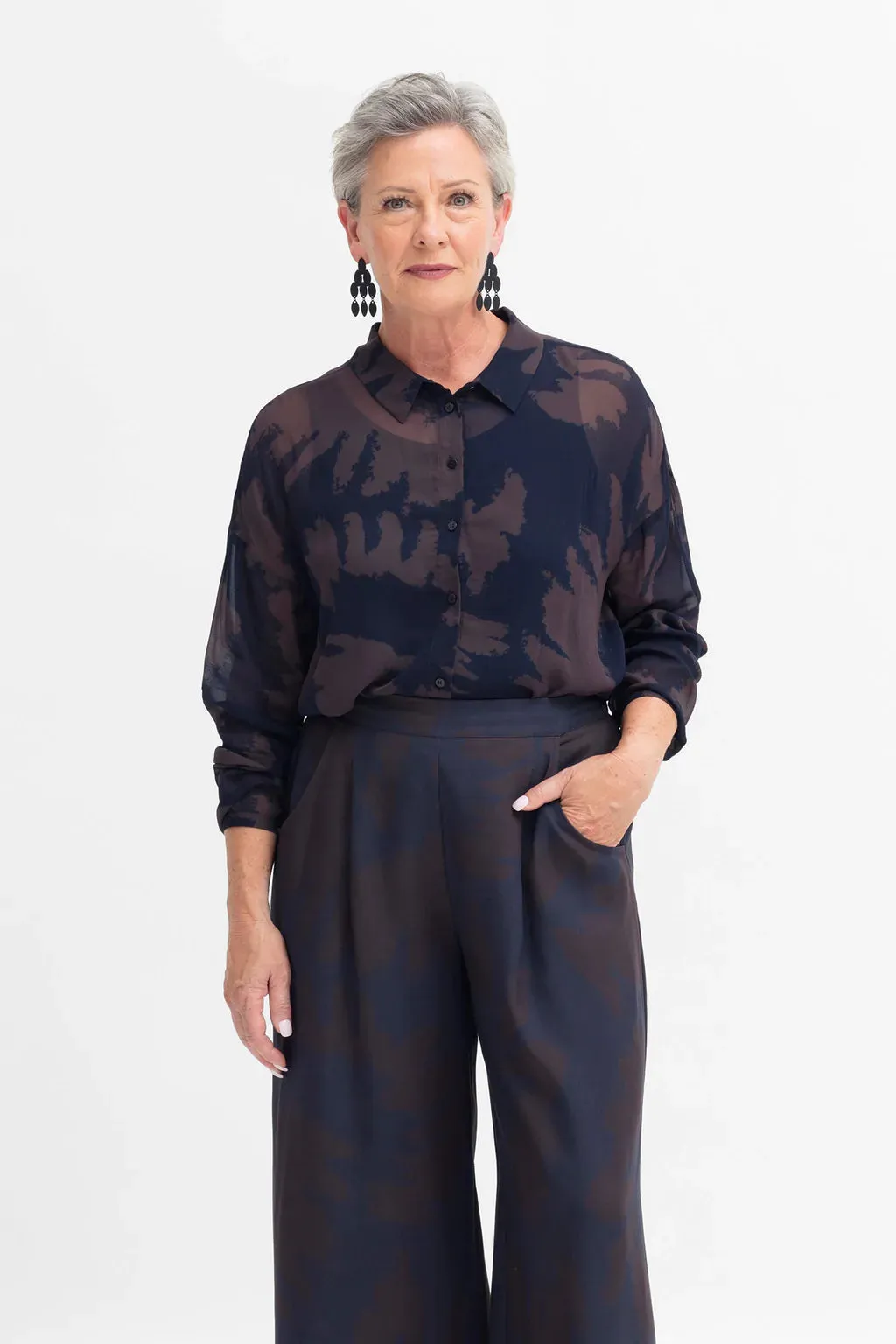 Elk - Ravnen Sheer Shirt - Chocolate