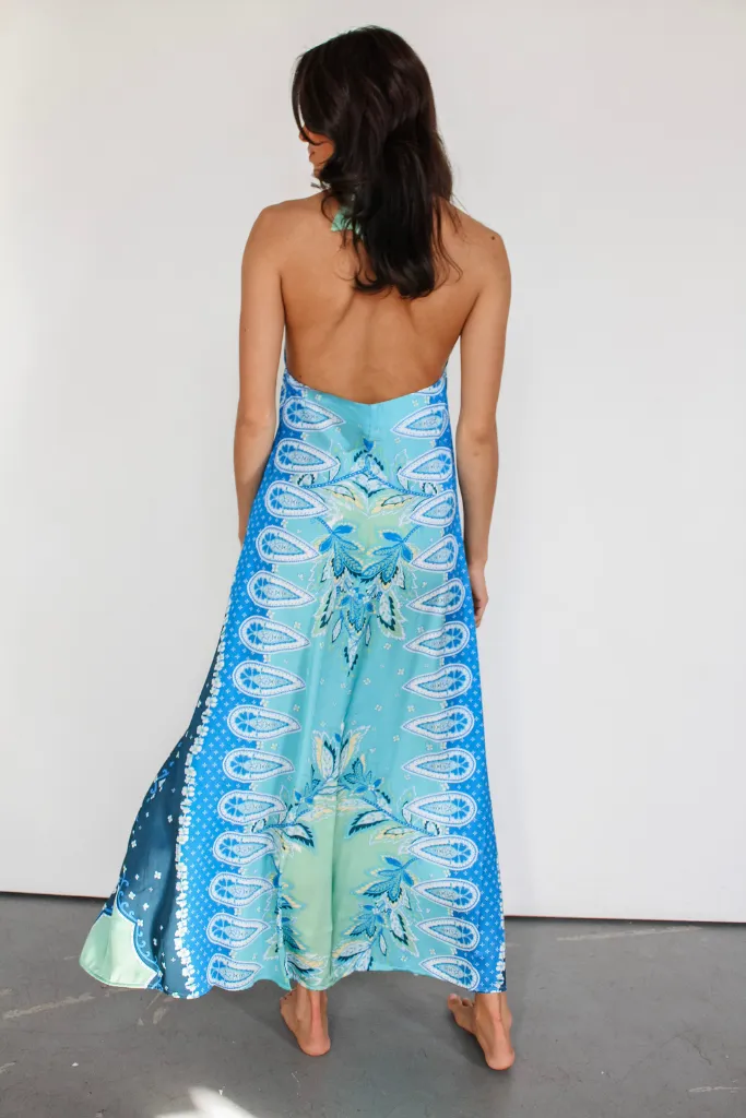 Find Me An Oasis Halter Maxi Dress