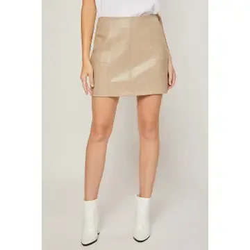 Flirty Girl Vegan Leather Mini Skirt