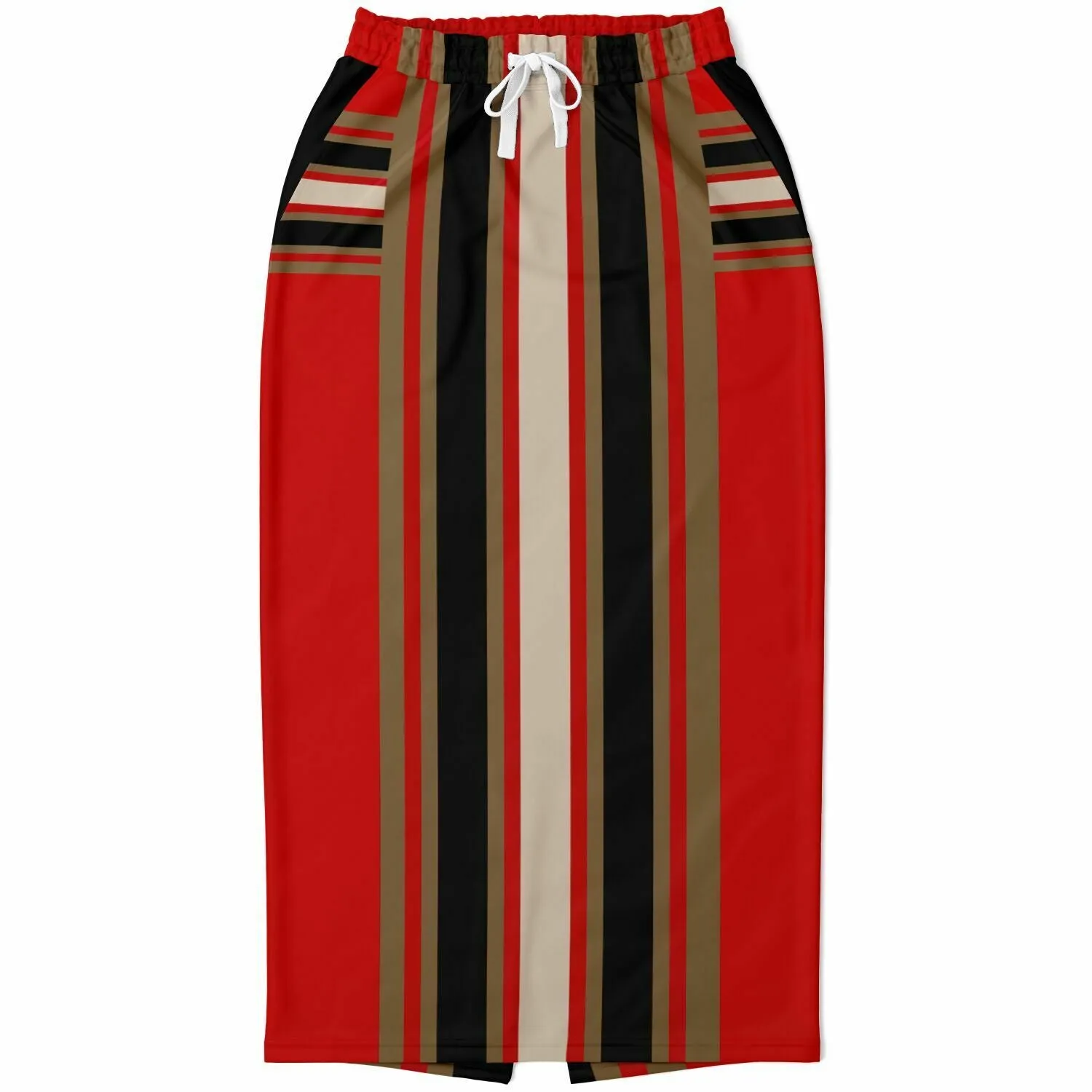 Gold Line Red Eco-Poly Long Pocket Skirt