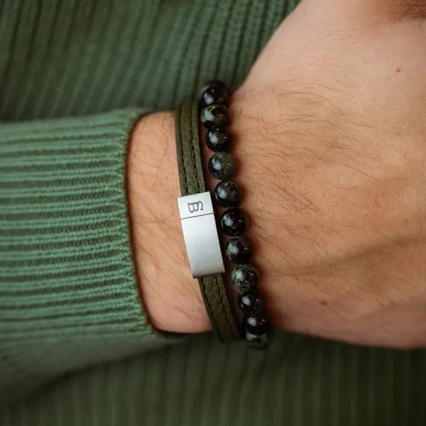 Grady Leather Bracelet Green