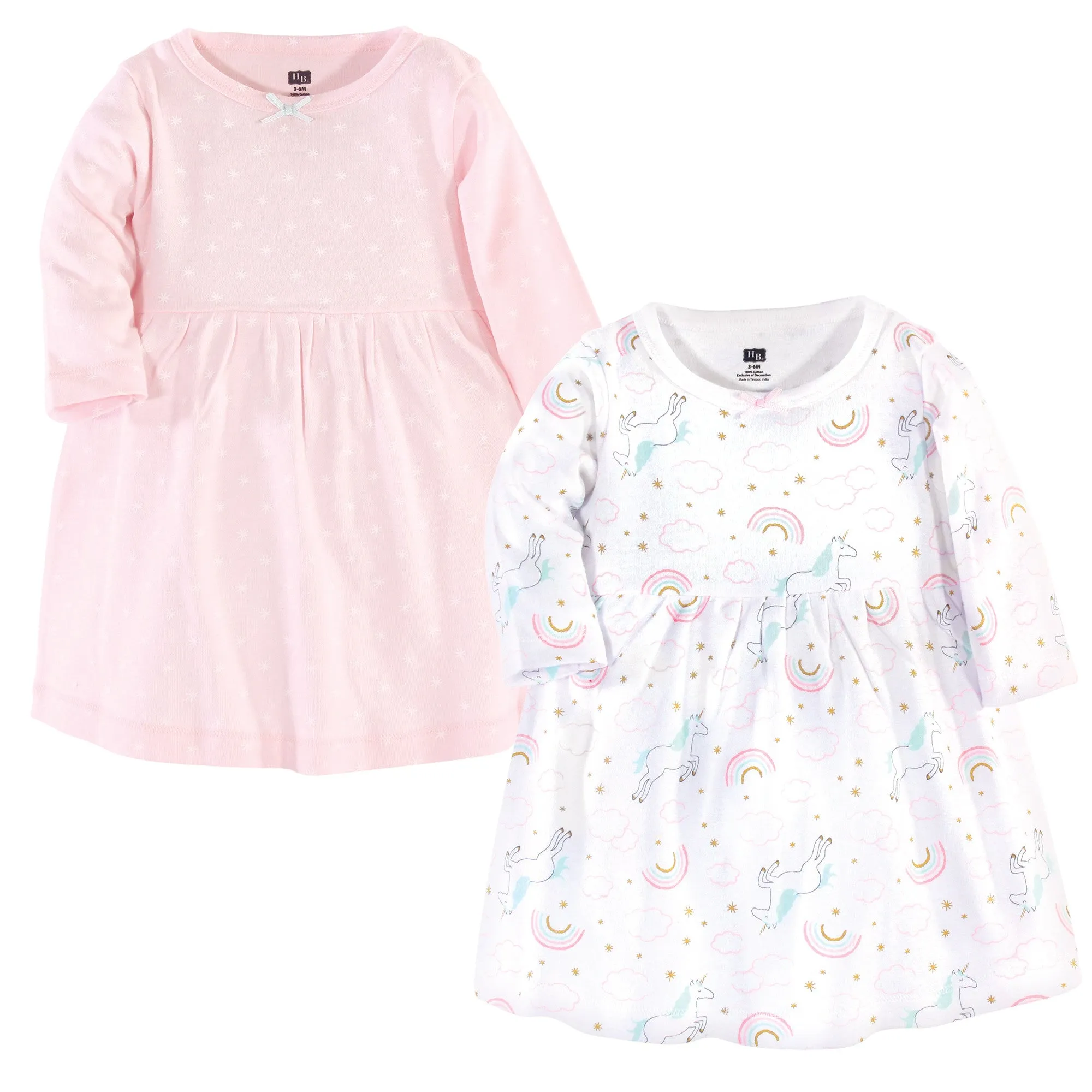 Hudson Baby Cotton Dresses, Glitter Unicorn