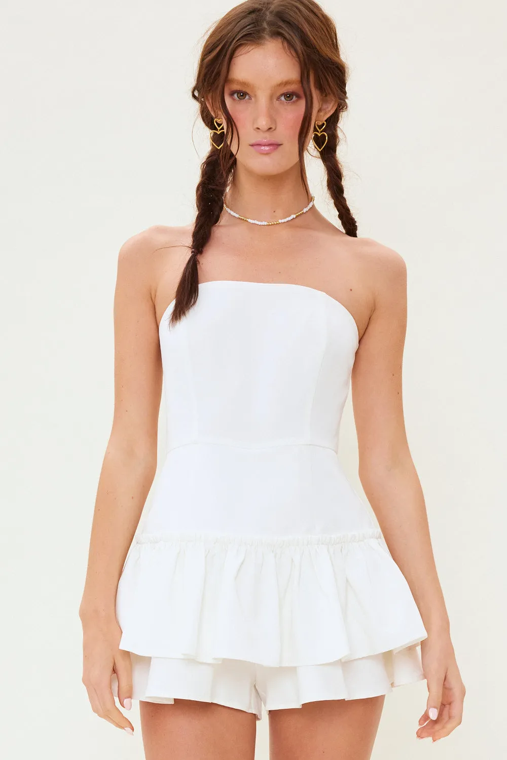 IDT Off Shoulder Tiered Romper