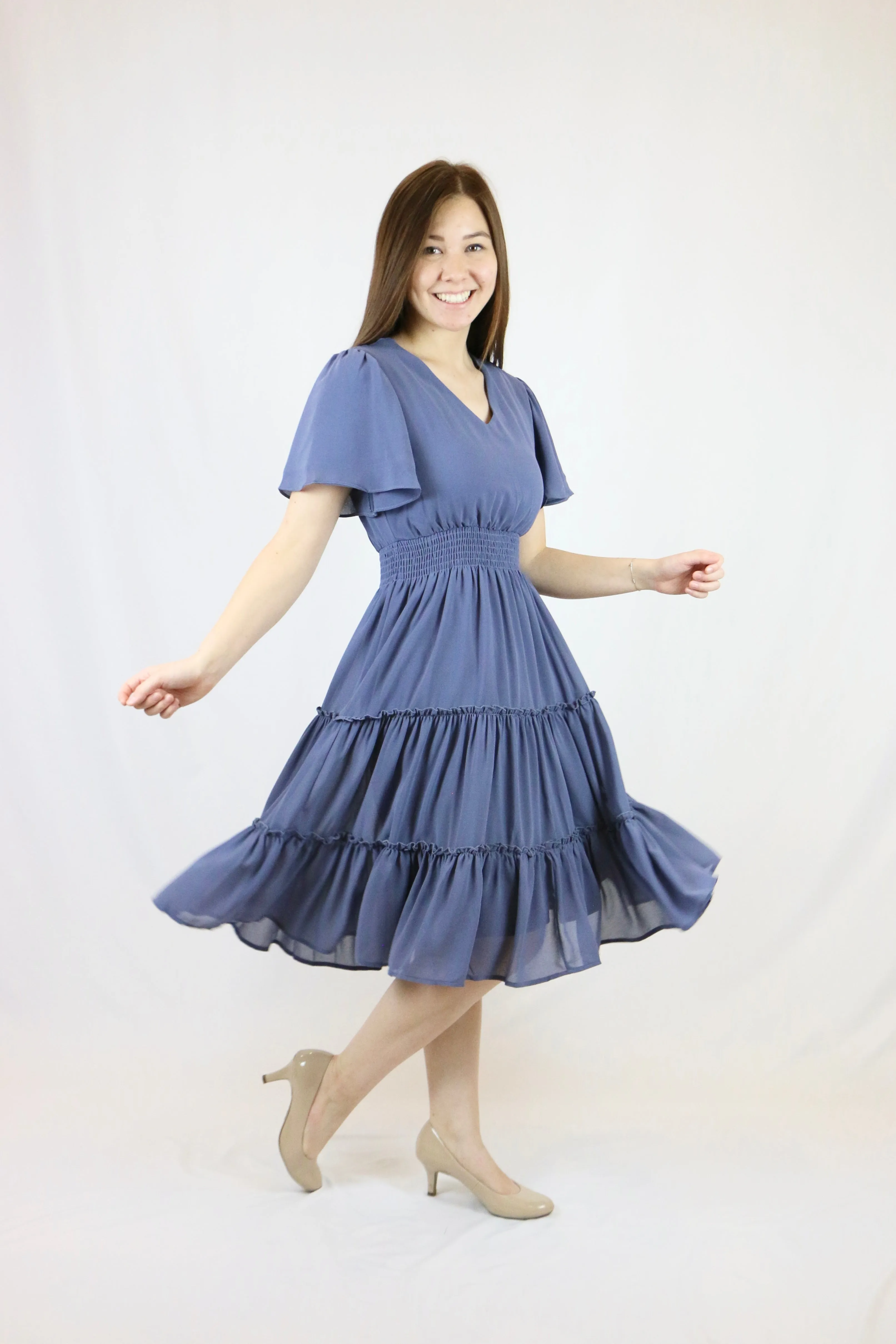 Jemma Dress - Stonewash