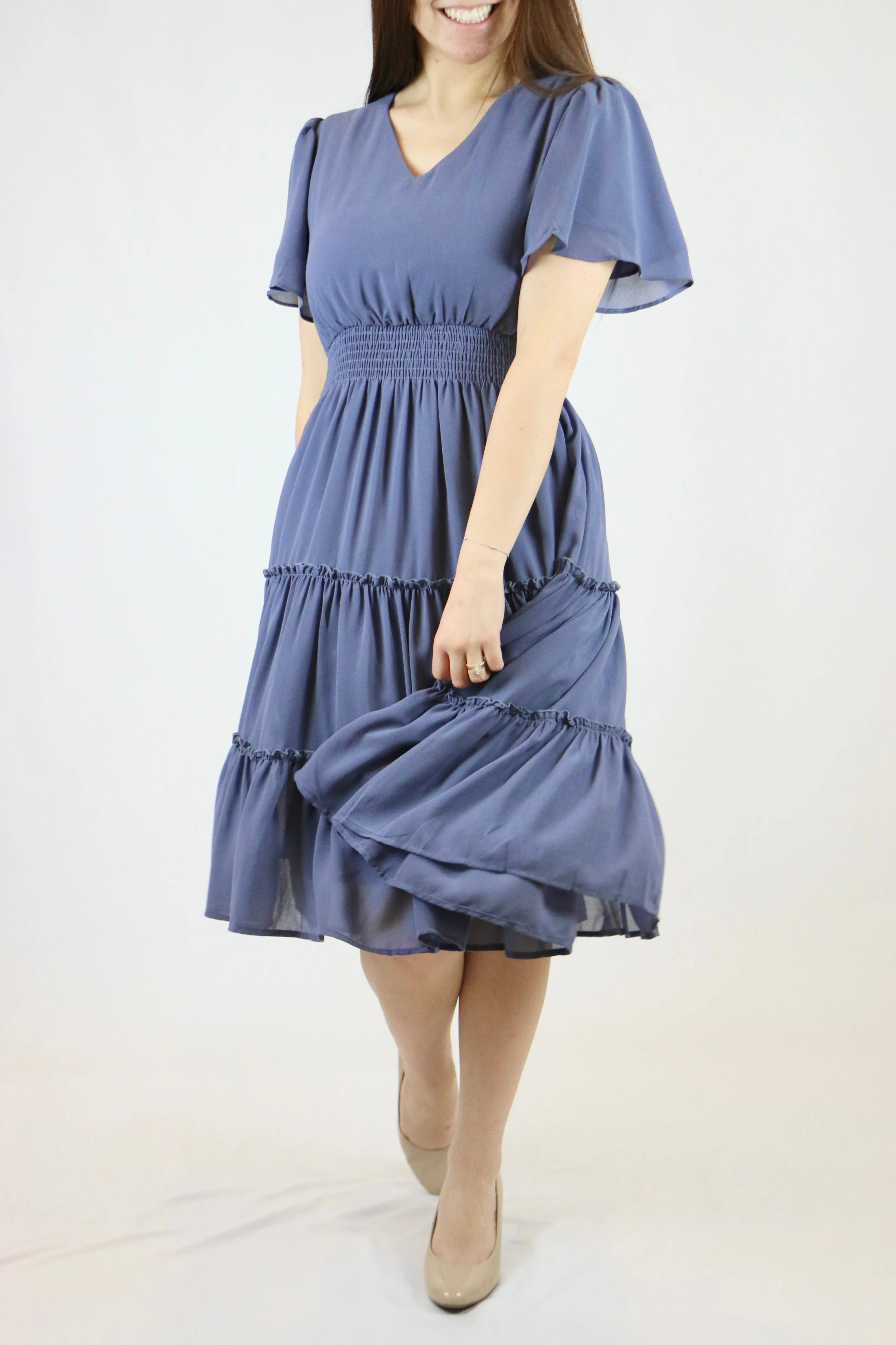 Jemma Dress - Stonewash