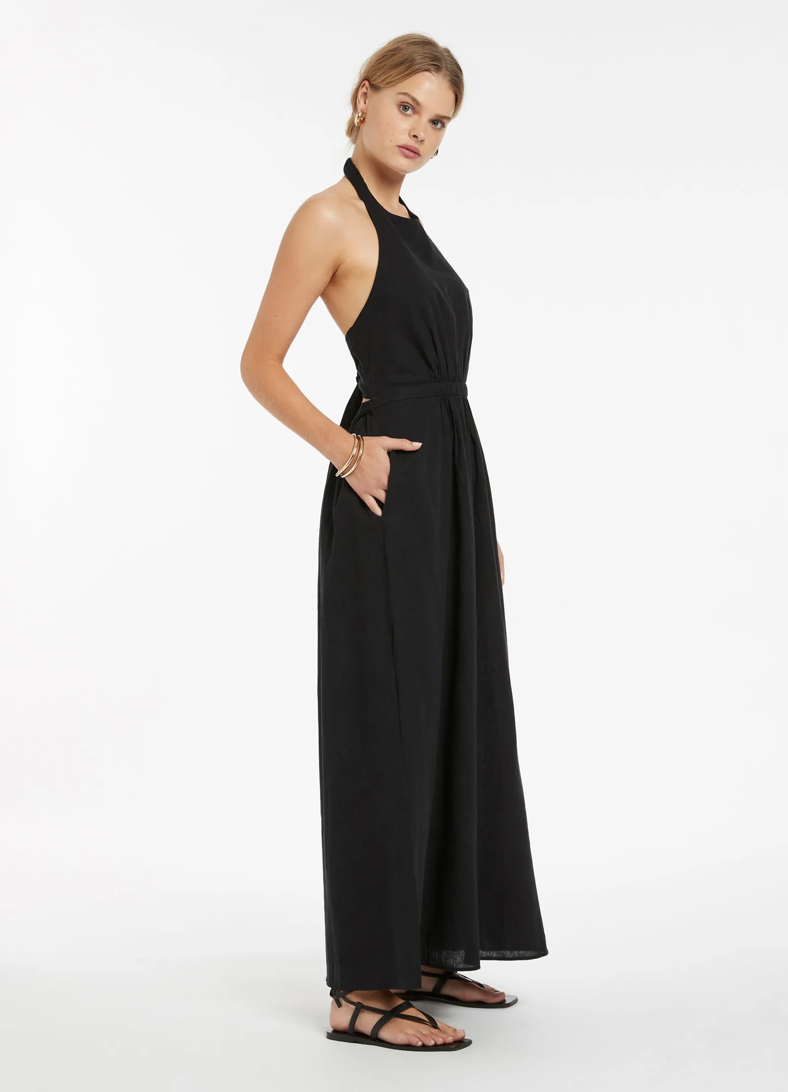 Jetset Halter Dress - Black