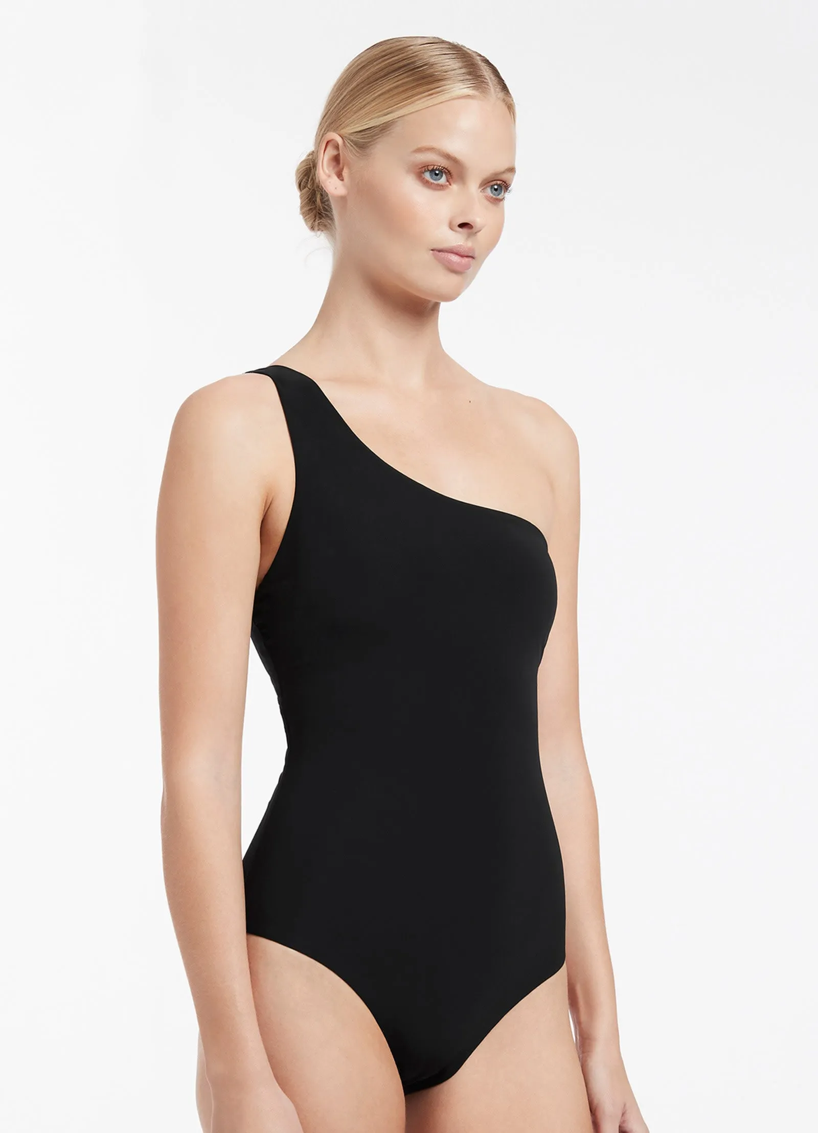 Jetset One Shoulder One Piece - Black