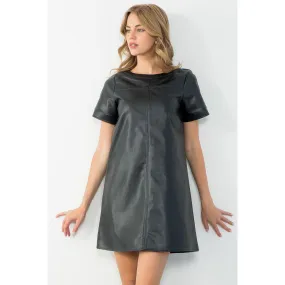 Kassie Short Sleeve Leather THML Dress-SALE