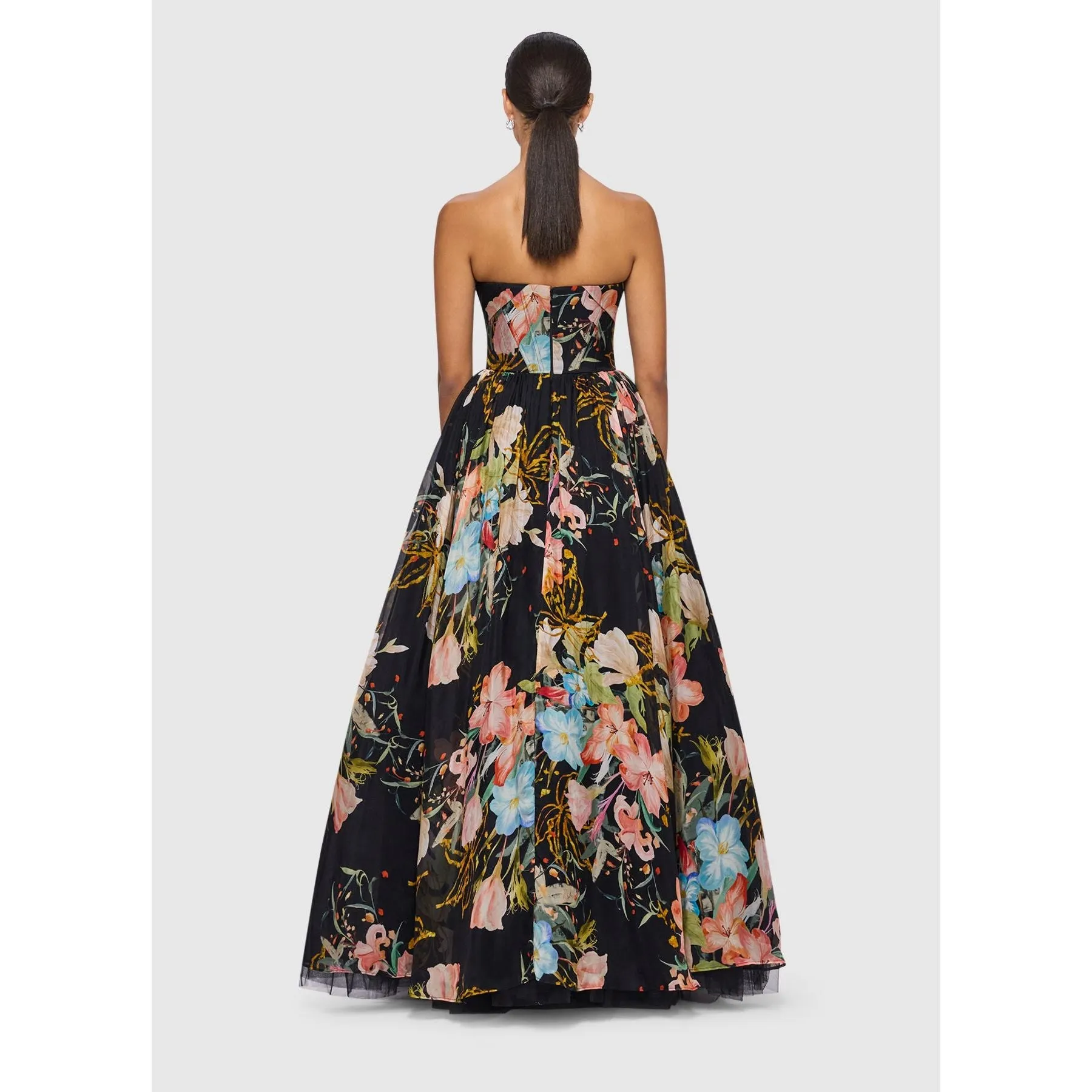 Opulent Leo Lin Mystic Print Rania Bustier Gown