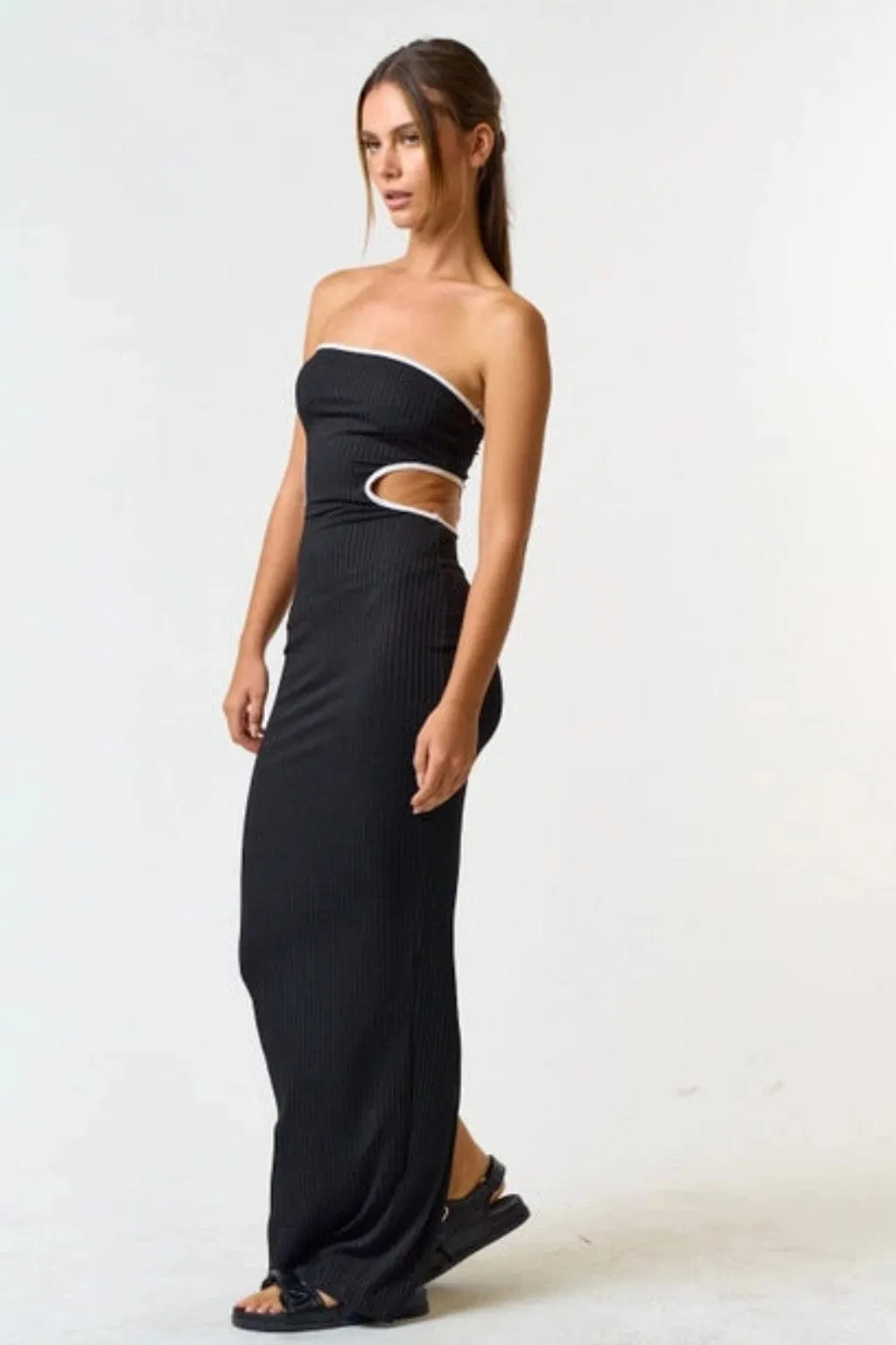 Let's Go Out Long Maxi Dress Black