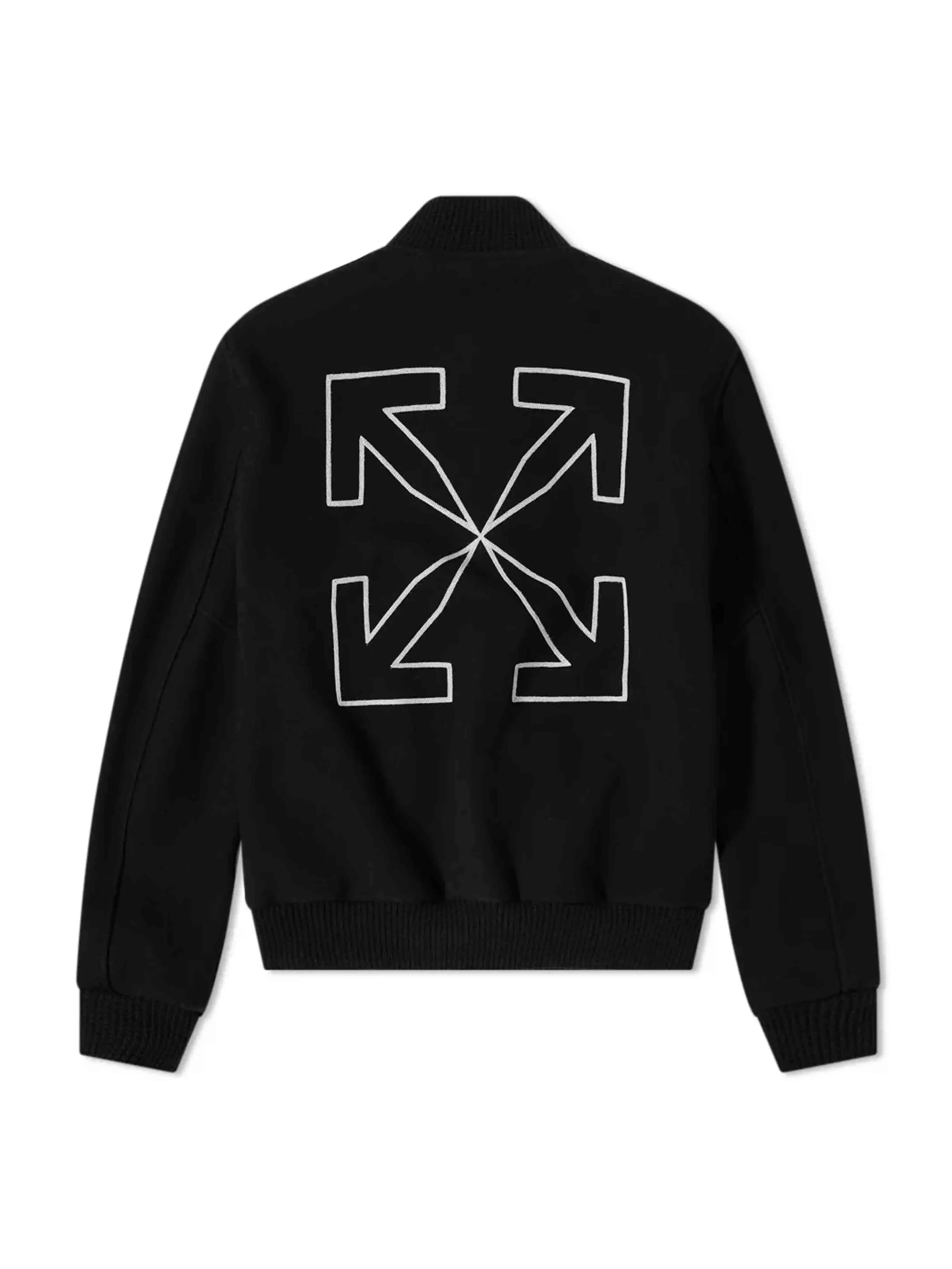 OFF-WHITE Arrow Varsity Jacket Black M