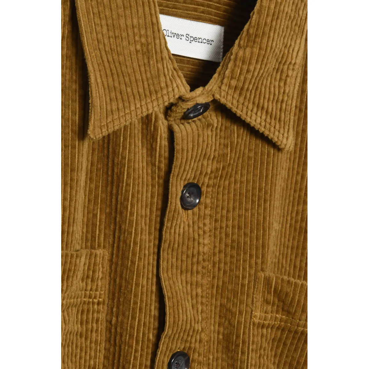 Oliver Spencer Treviscoe Shirt Hudson Cord tan