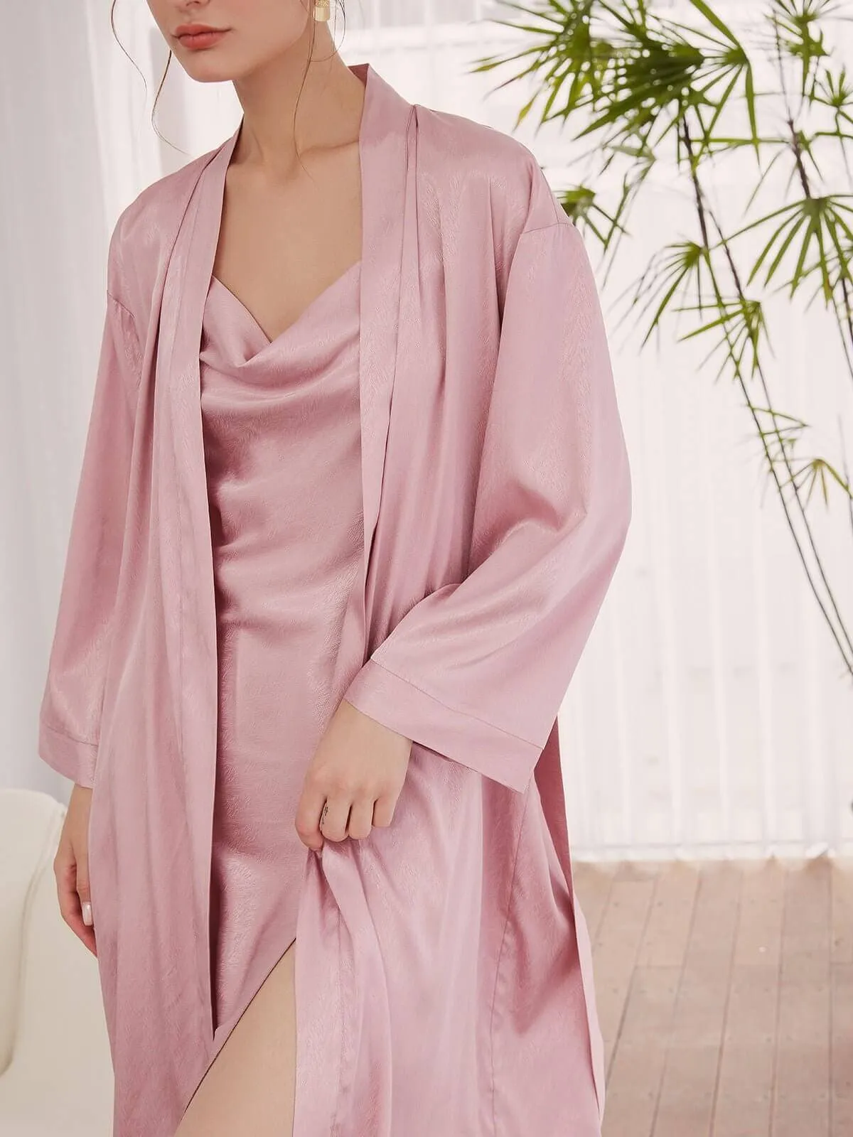 Pink Robe Dress Set