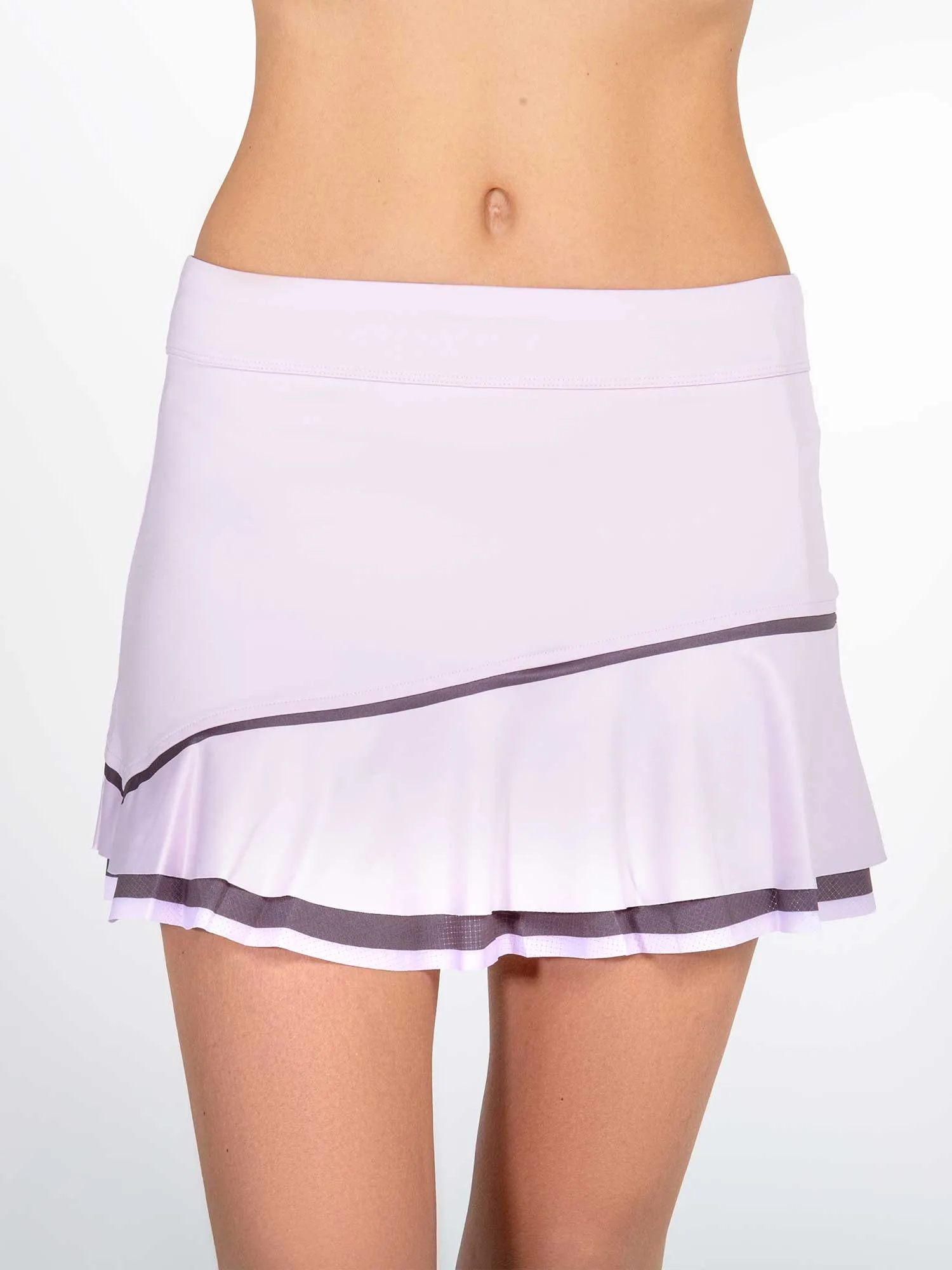 Riley 13 1/2" Tennis Flounce Skirt - Ice Pink/Onyx