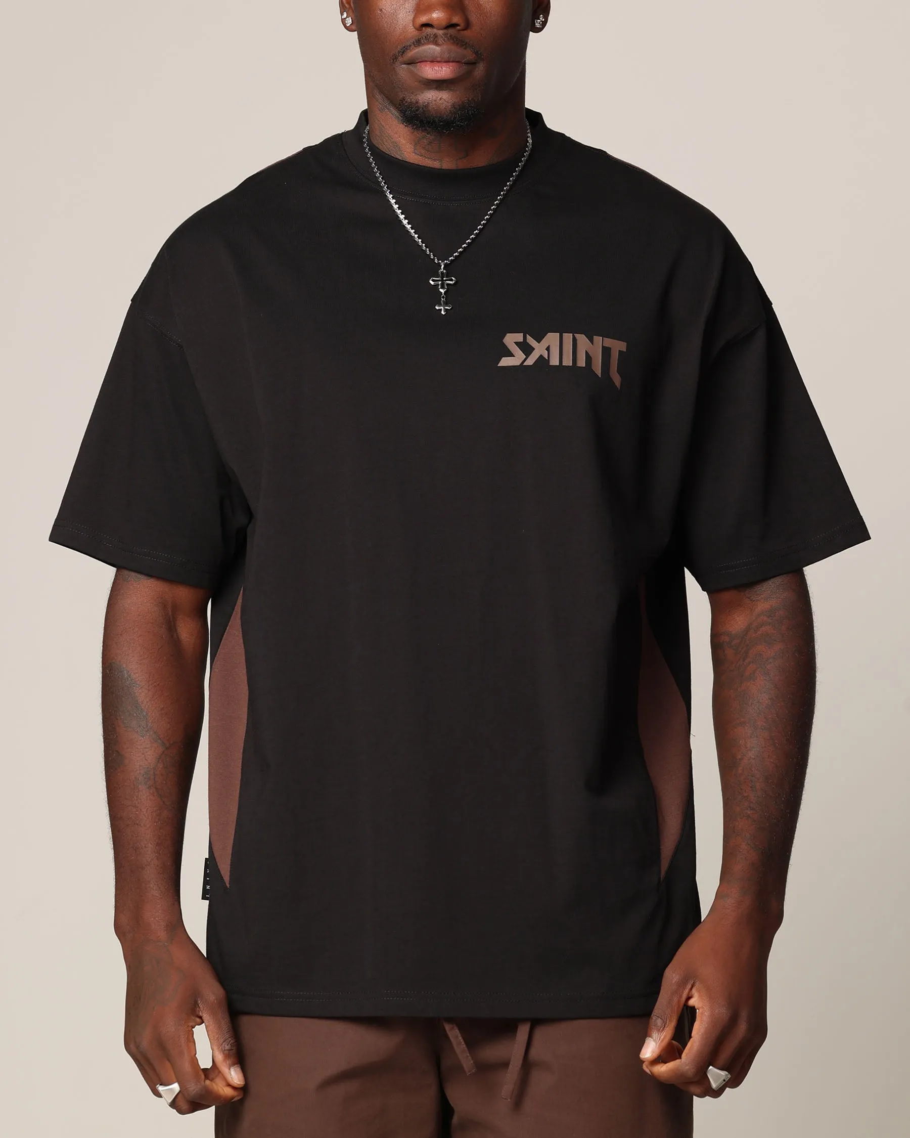 Saint Morta Rage Boxy T-Shirt Black/Brown