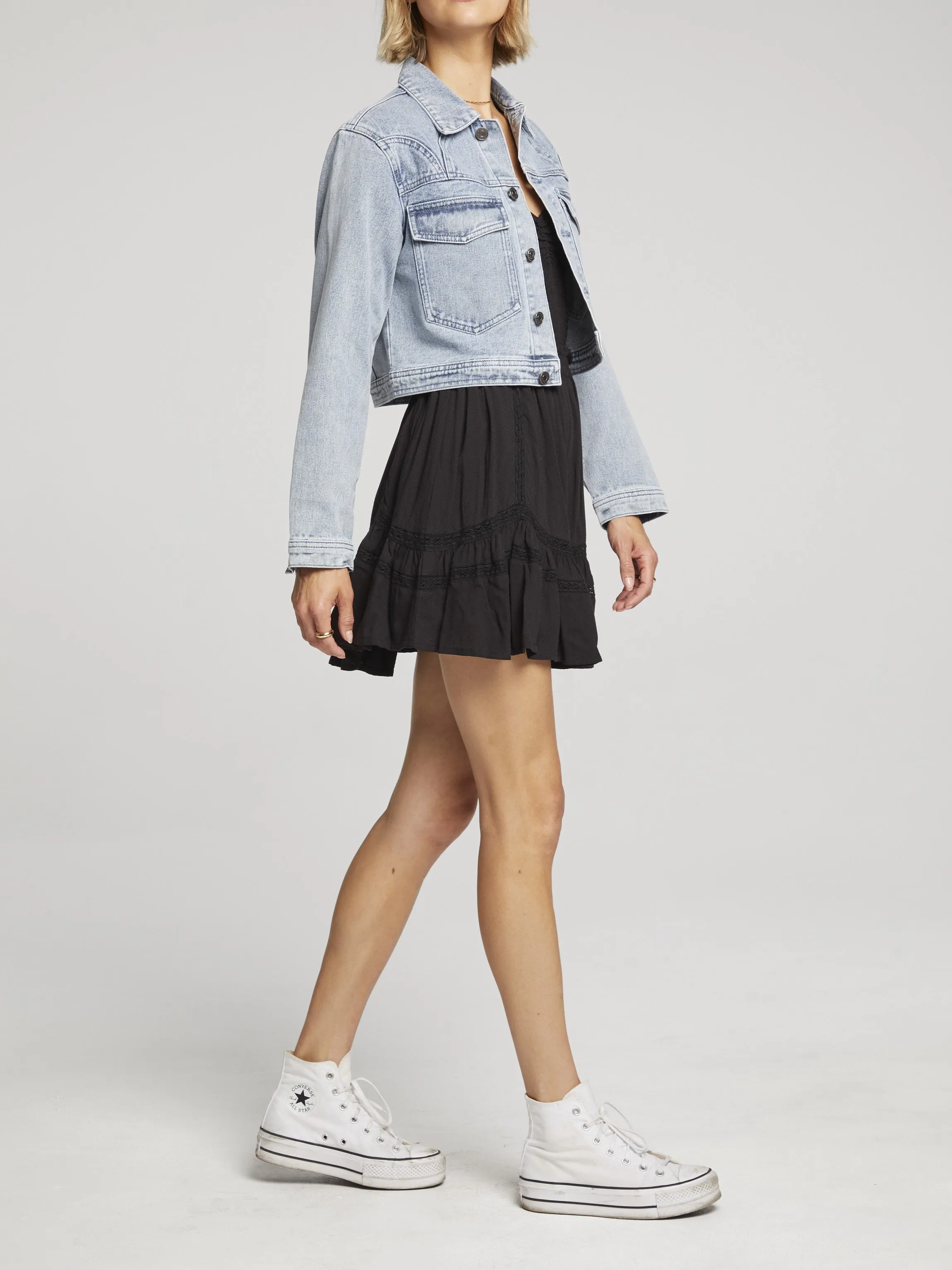 SALTWATER LUXE Crop Denim Jacket