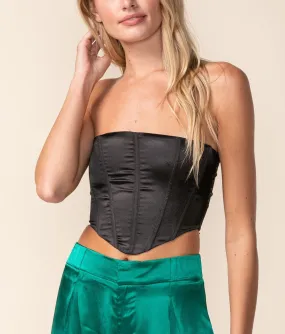 Shania Satin Corset Top