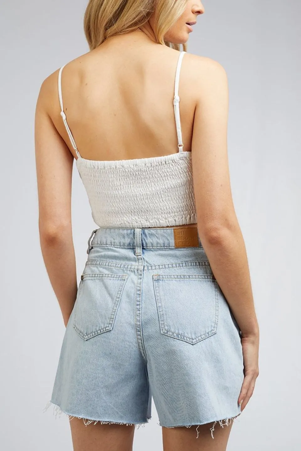 Sout White Strappy Crop Top