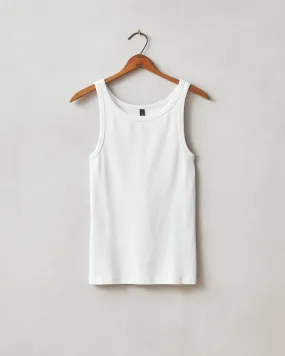 Stretch Rib Tank - White