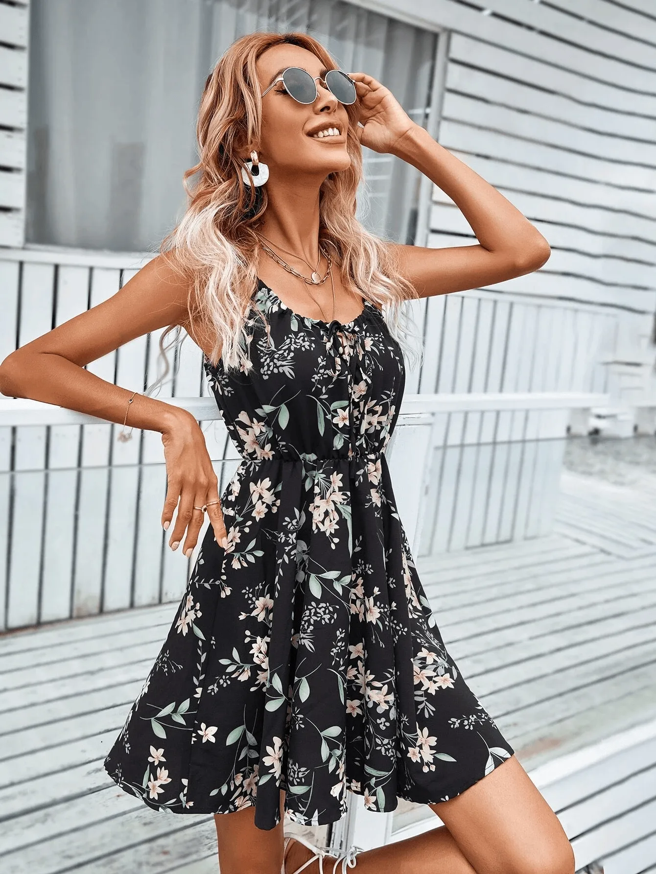 Style Quotient Women Black Printed Dresses