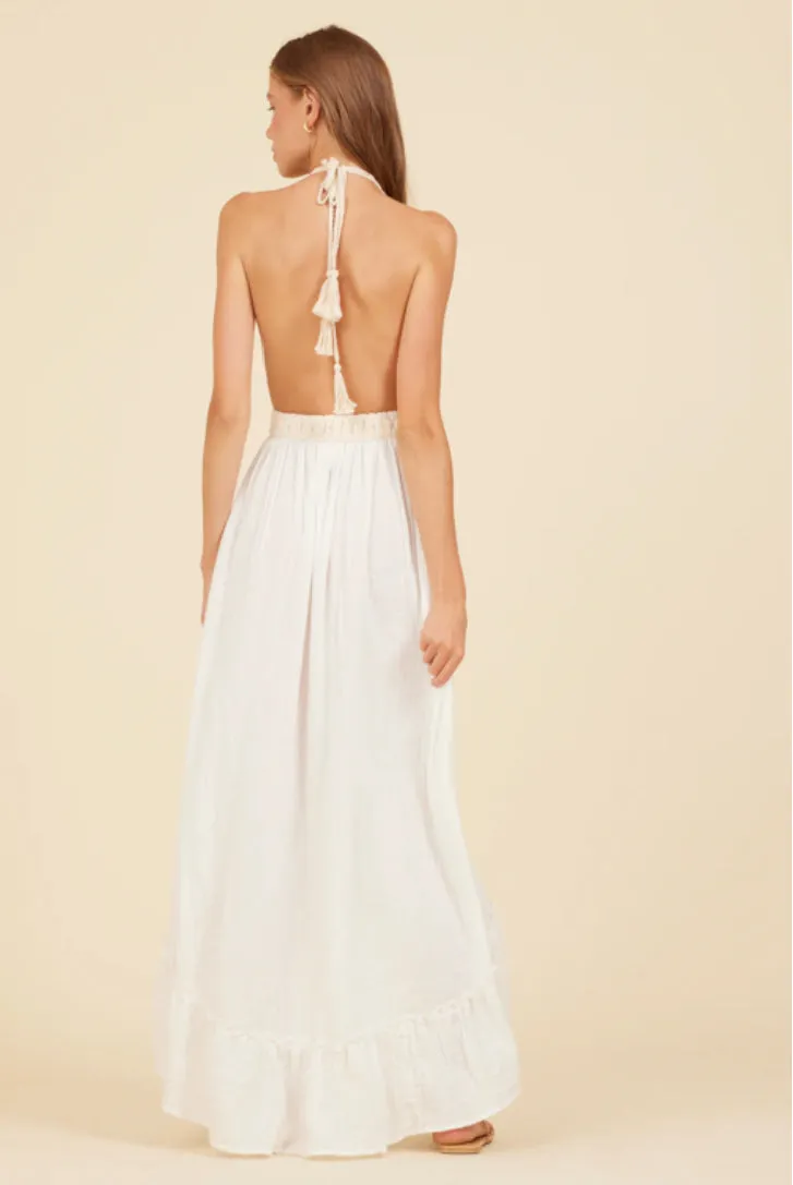 Surf Gypsy Gauze Halter Maxi Dress