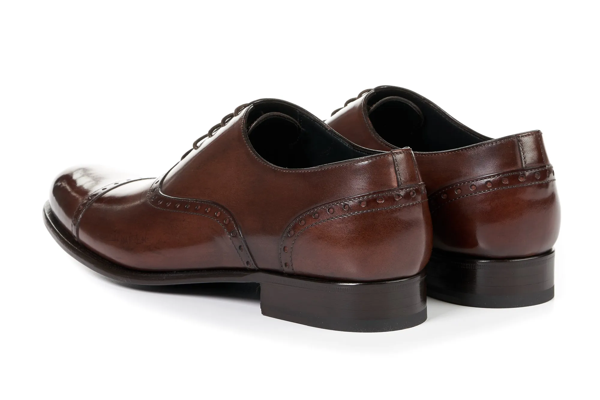 The Brando Semi-Brogue Oxford - Marrone