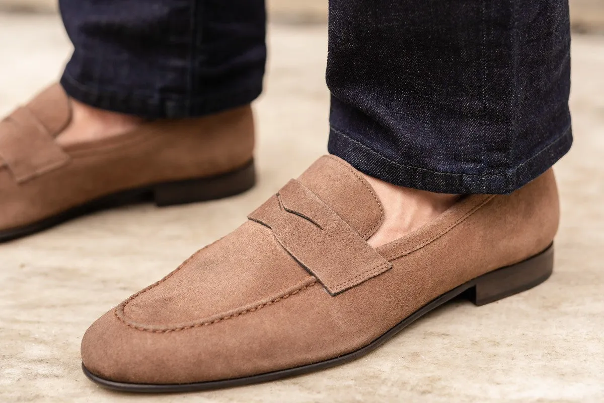 The Edward Penny Loafer - Light Brown Suede