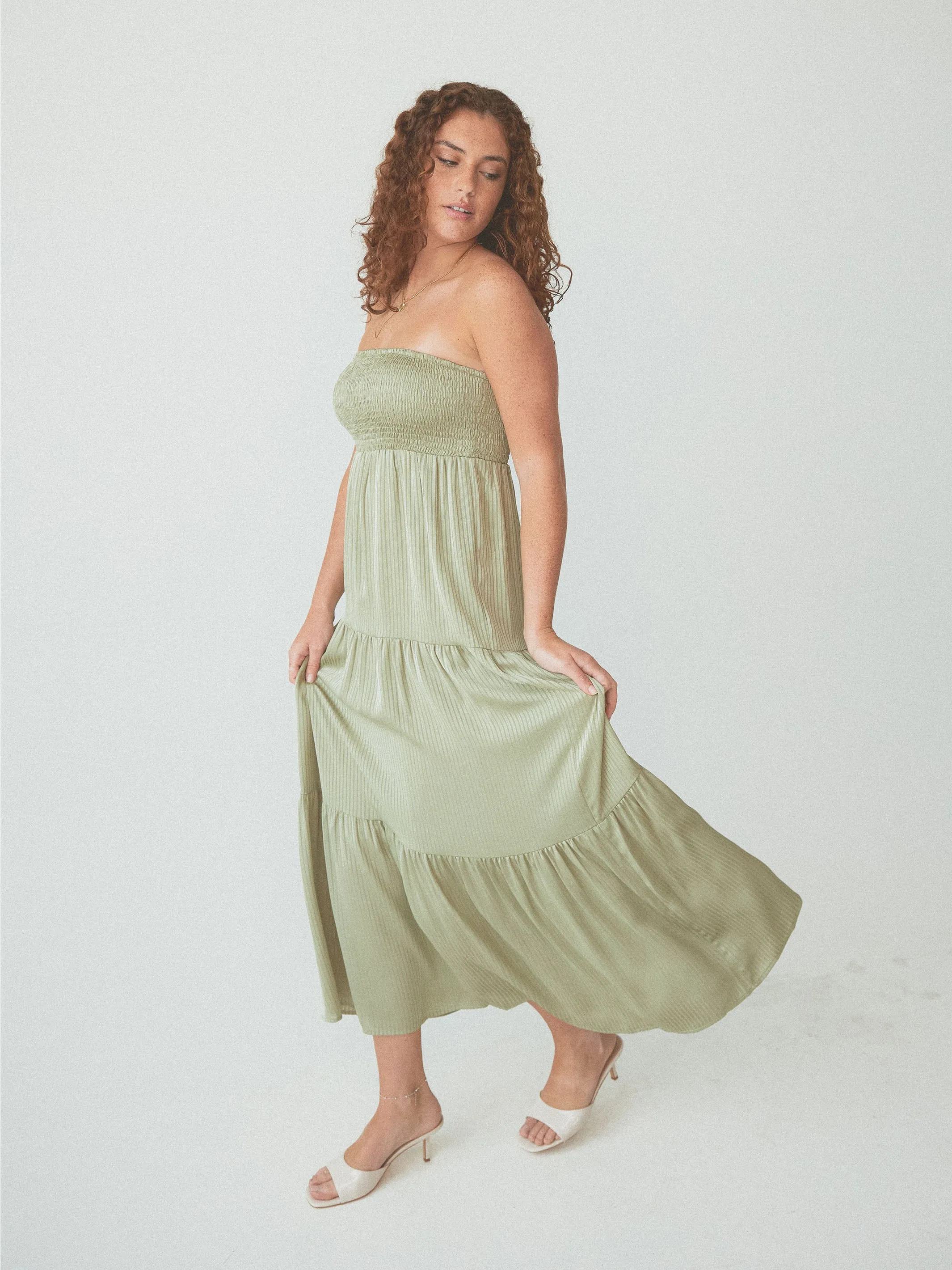 Tube Top Tiered Maxi Brami Dress