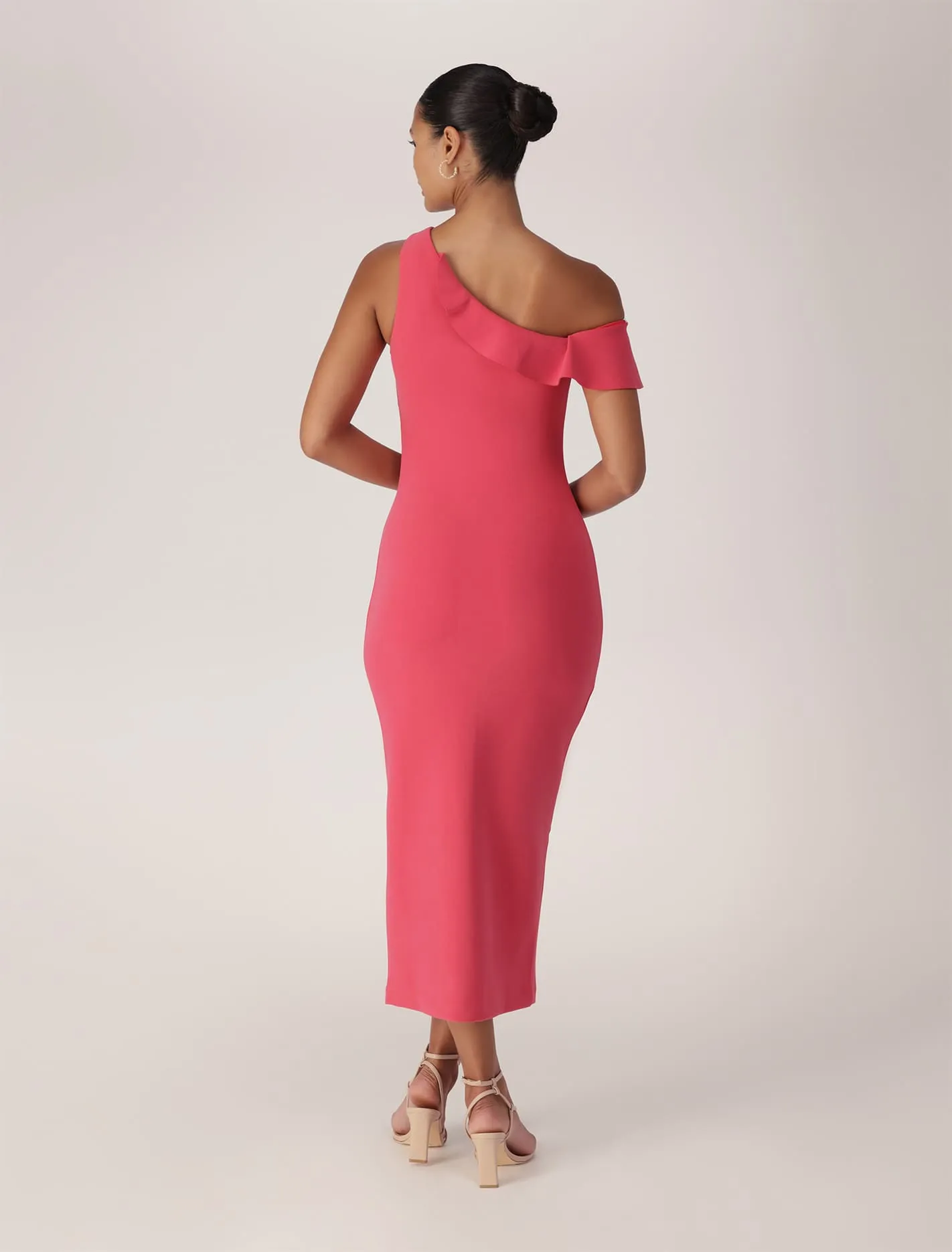 Tyra One Shoulder Ruffle Bodycon Dress