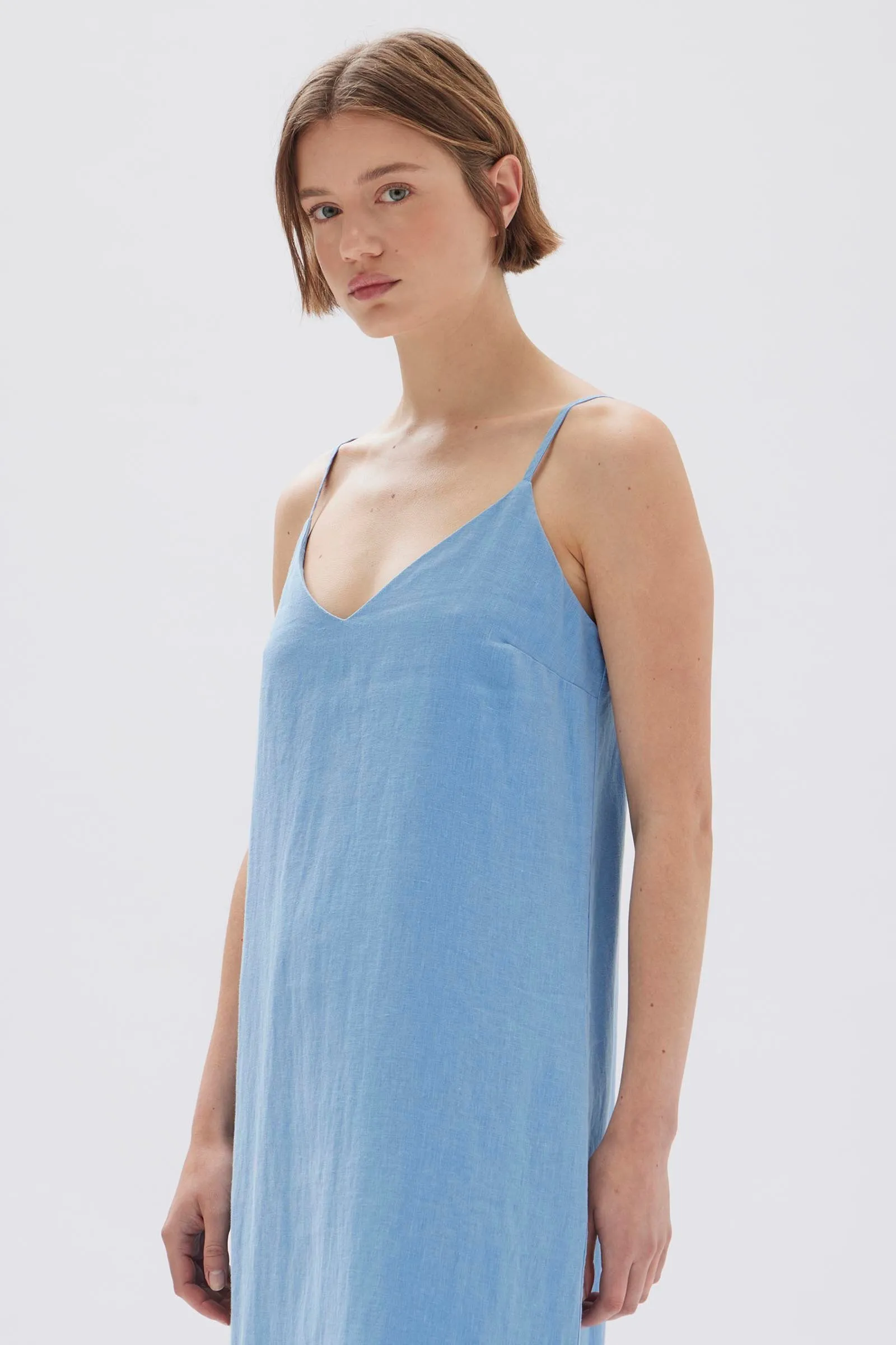 Vallory Linen Slip Dress